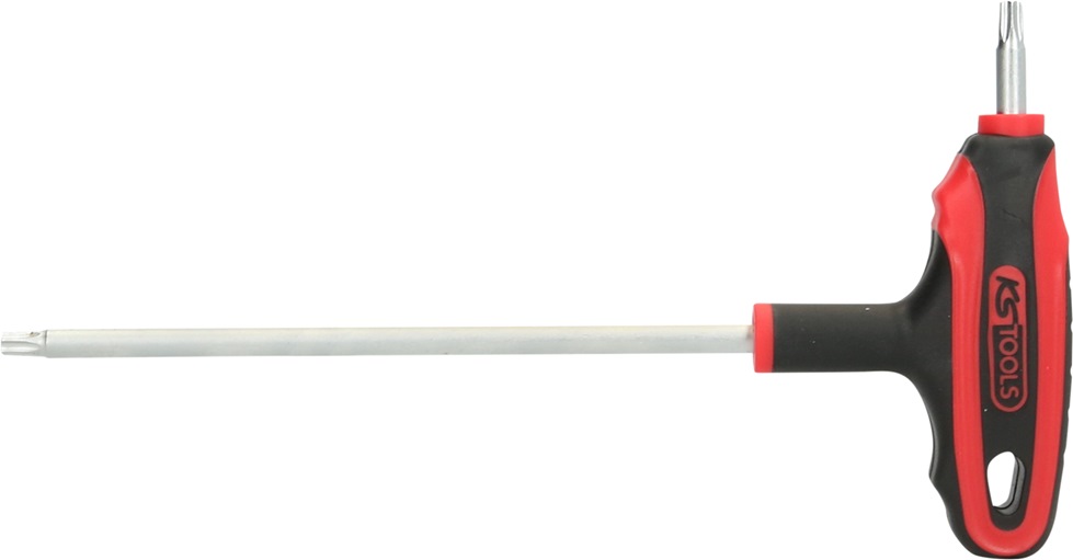 KS Tools 151.8125 ERGOTORQUEplus T-Griff-Torx-Winkelstiftschlüssel,Bohrung, TB27