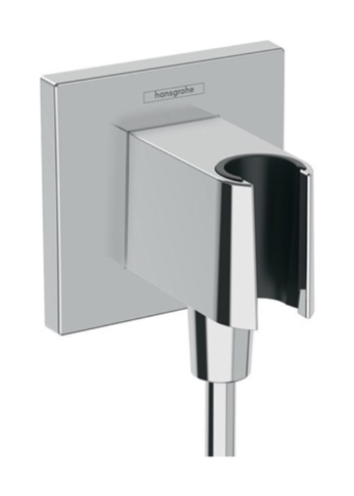 HANSGROHE 26889000 Wandanschluss FixFit E chrom mit Brausehalter