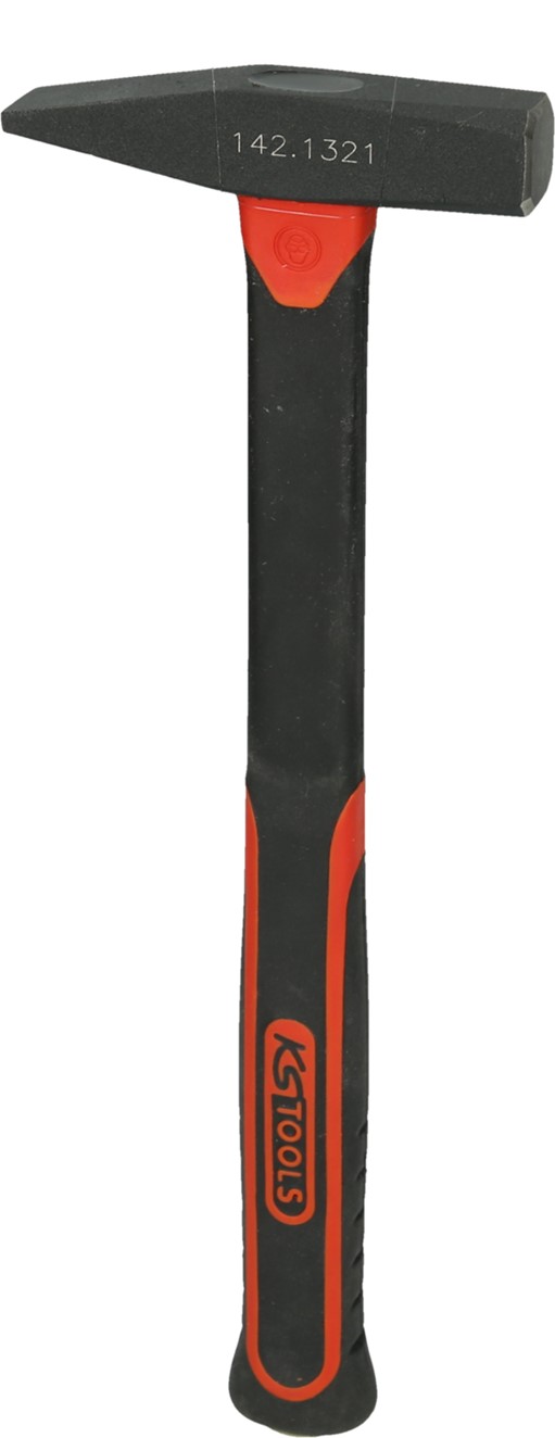 KS Tools 142.1321 Schlosserhammer mit Fiberglasstiel, 200g