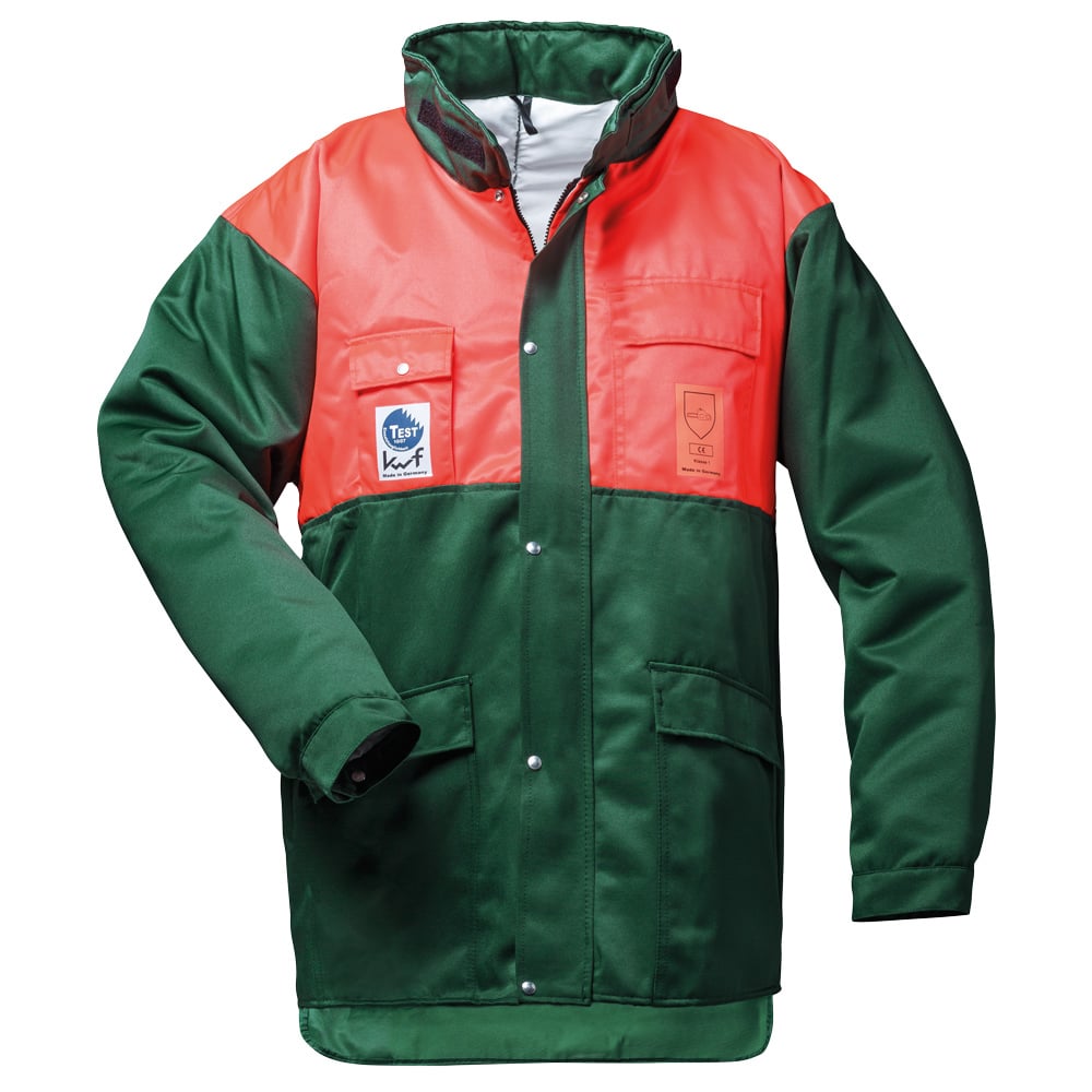 Gr .2XL (62/64) *BUCHE* SCHNITTSCHUTZJACKE GRÜN/ROT grün *BUCHE* Forest protecti
