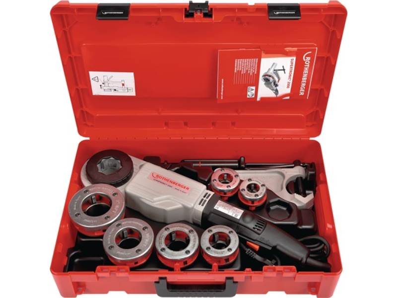 ROTHENBERGER 71256 Gewindeschneider SUPERTRONIC® 2000 Set, BSPT R 1/4-2Zoll 1010