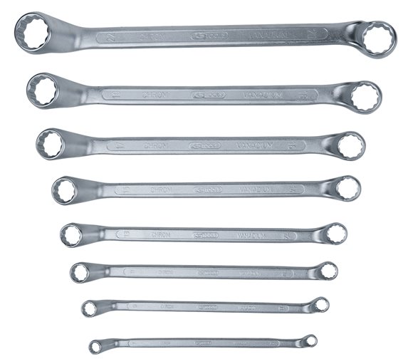 KS Tools 517.0248 CLASSIC Doppel-Ringschlüssel-Satz, gekröpft, 8-tlg. 6-22mm