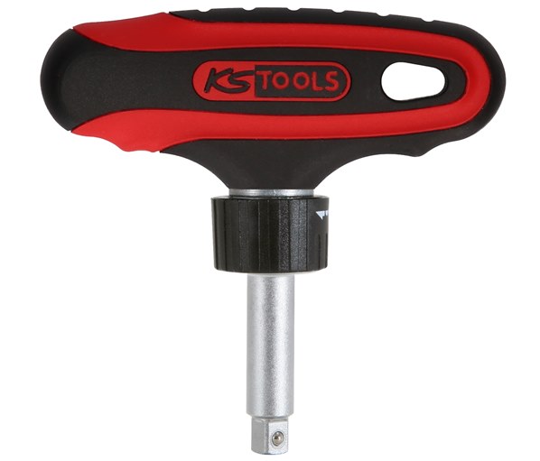 KS Tools 151.1109 1/4'' ERGOTORQUEmax T-Griff-Knarre, 45 Zahn