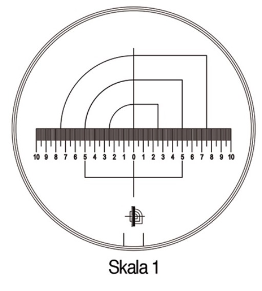 SCHWEIZER 09450 Messskala Tech-Line Skala-Ø 25/2,5 mm Duo-Skala 1 - Standard