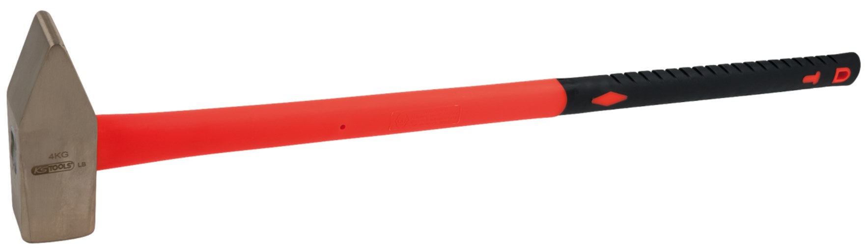 KS Tools 963.2044 BRONZEplus Vorschlaghammer 10000 g, mit Fiberglasstiel