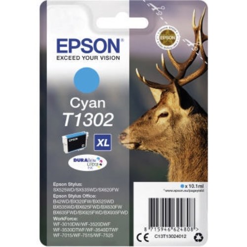 Epson Tintenpatrone C13T13024012 T1302 10,1ml cyan