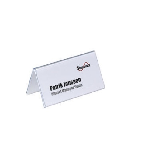 DURABLE Tischnamensschild 805119 100x52/104mm tr 25 St./Pack.