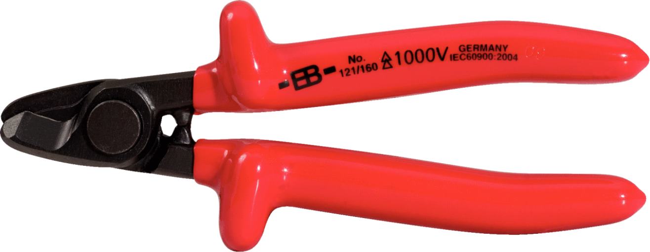 KS Tools 117.1286 1000V Einhand-Kabelschere, 160mm