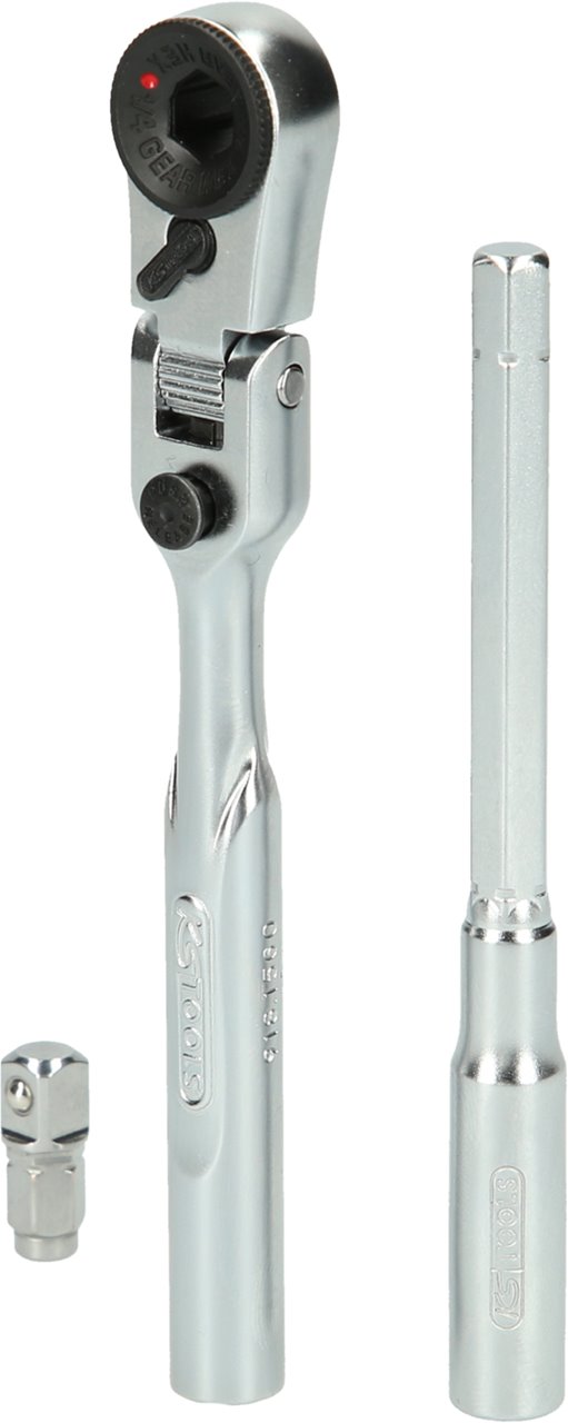 KS Tools 918.1590 1/4 Bit-Gelenk-Umschalt-Knarren-Satz mit Steckadapter für S