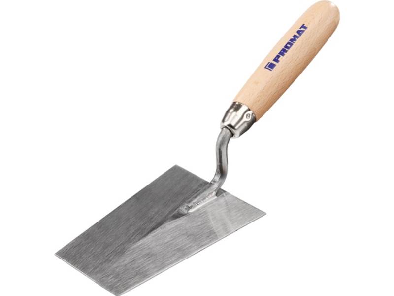 PROMAT  Berner Putzkelle  Länge 120 mm Breite 80 mm gehärtet, m. Buchenholzheft