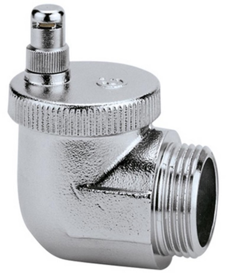 CALEFFI 504401 Automatischer Schnellentlüfter 504 mit Aquastop, verchromt 1/2Zol