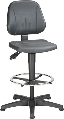 BIMOS 9651-2000 Arbeitsdrehstuhl Unitec Bodengleiter + Fußring Integralschaum sc