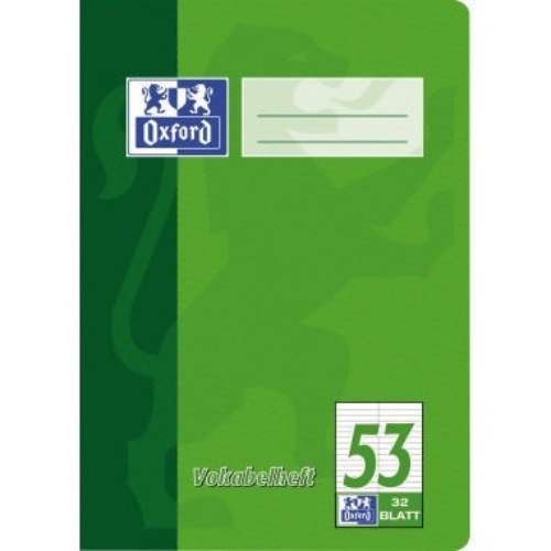 Oxford Vokabelheft 100050383 DIN A5 90g 32Bl. liniert