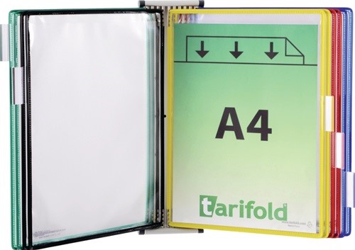 TARIFOLD 416169 Wandhalter  5 Sichttafeln farbig sortiert mit Drahtrahmen, kunst