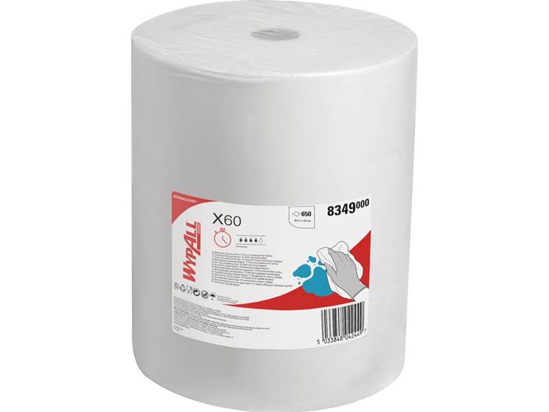 WYPALL 8349 Wischtuch Wypall X60 8349 L.ca.380 mmxB.ca.420 mm weiß 1-lagig
