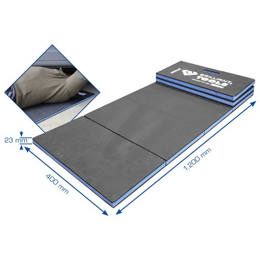 Brilliant Tools  BT156920 Faltbare Mechaniker-Schutzmatte, 1200x400x23mm
