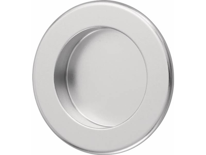 HERMETA 4555-01E Muschelgriff  Aluminium silberfarbig eloxiert rund  Einlass-Ø 5
