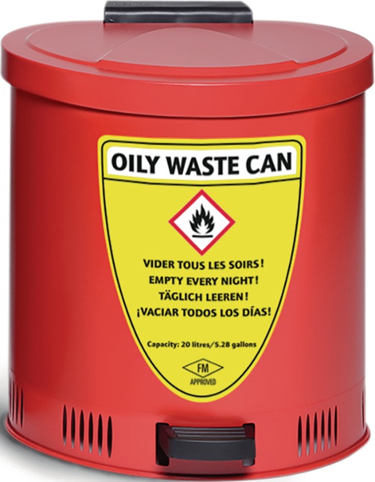 ASECOS 39379 Sicherheitssammelbehälter  20 l Stahlblech H429xB385xT382mm