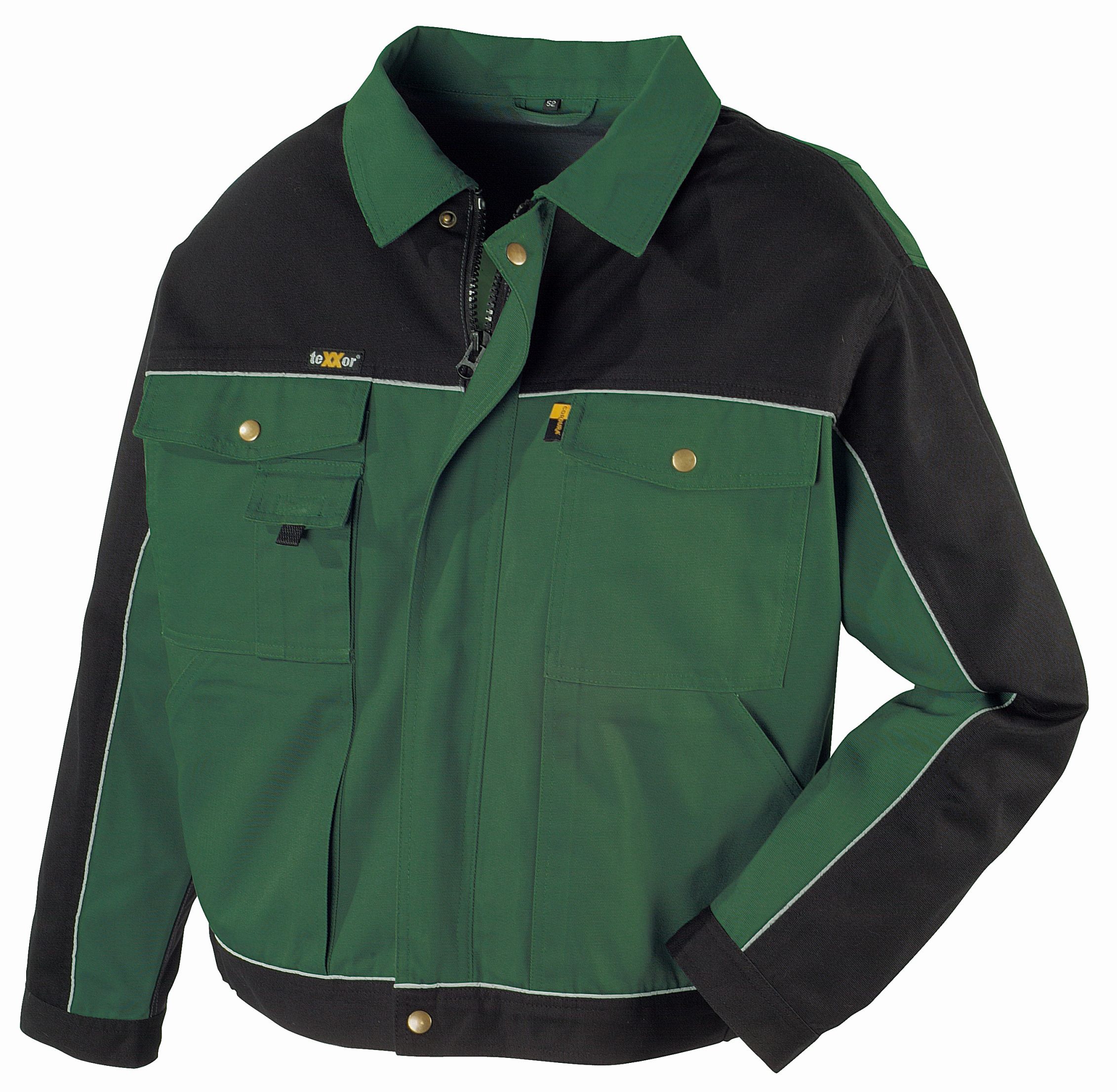 teXXor® Canvas (320 g/m²) Bundjacke RIO grün/schwarz 65% Poly./35% BW, 8315_3XL