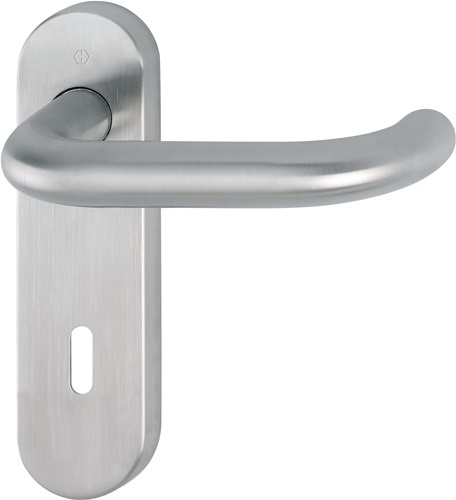 HOPPE 10721012 Kurzschildgarnitur Paris E138/353KH Edelstahl F69 OB abgerundet D