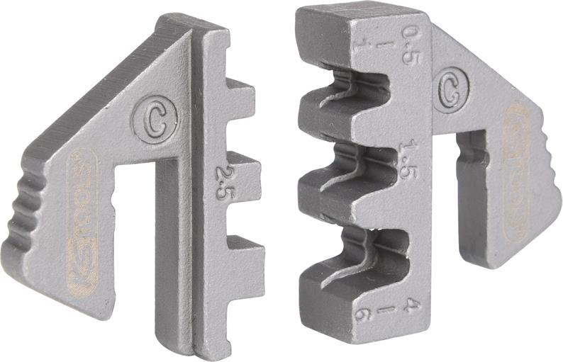 KS Tools 115.1417 Paar Crimp-Einsätze für Flachstecker 4,8 und 6,3 mm