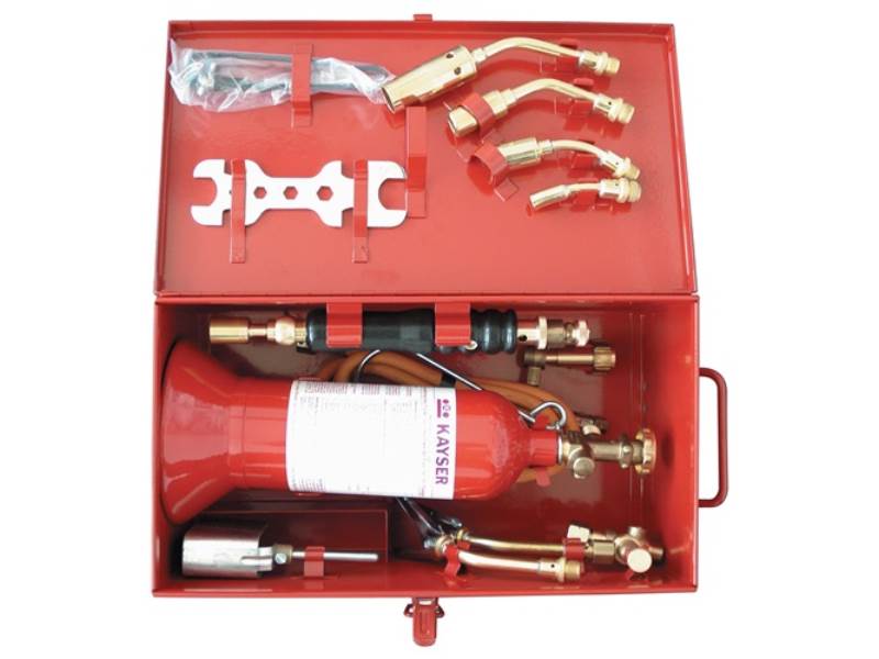 KAYSER 42425 Weichlötanlage  im Stahlblechkasten mit Zubehör