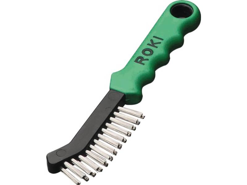 LESSMANN 182421 Drahtbürste ROKI® Länge 225 mm 0,35 mm VA 2-reihig