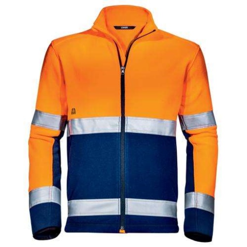 Uvex 8830911 Fleecejacke Construction orange, warnorange L