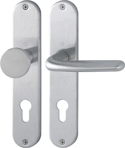 HOPPE 2423736 Langschildgarnitur Cardiff E48/302/1850Z Edelstahl F69 PZ 72 mm DI