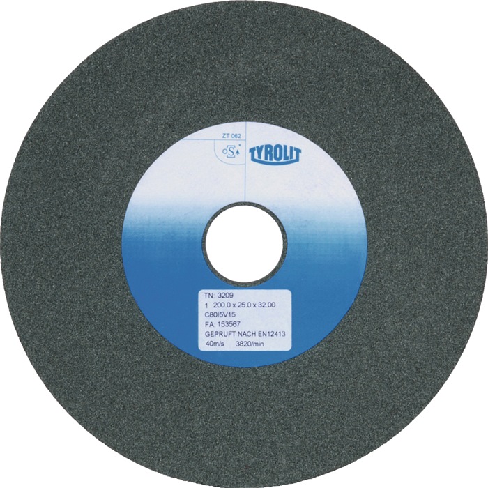 TYROLIT 2956 Schleifbockscheibe  Ø175xB25x32mm 80  Siliciumcarbid