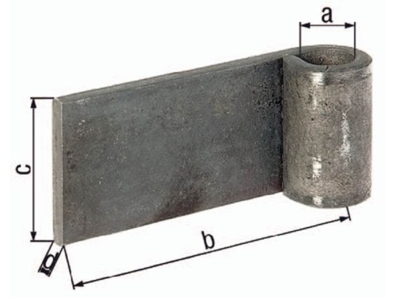 GAH 411404 Anschweißband  20x100x60x8mm Stahl roh