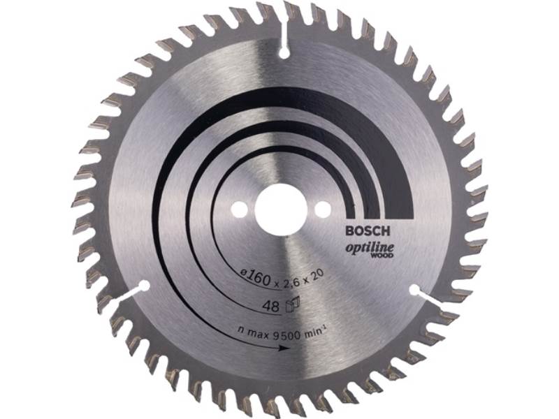 BOSCH 2608640732 Kreissägeblatt PRO Wood Außen-Ø 160 mm Zähnezahl 48 WZ Bohrung