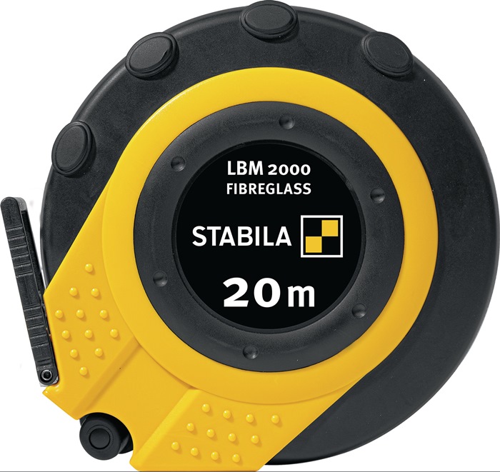 STABILA 19654 Kapselbandmaß LBM 2000 FIBREGLASS Länge 20 m Bandbreite 13 mm cm E