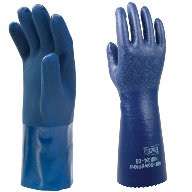 SHOWA Best NSK 24 EBT Gr.10 (L) Nitril, Baumwolle königsblau gerauht Handschuh