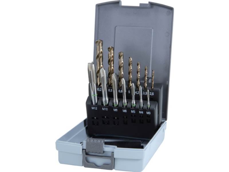 RUKO 245051RO Maschinengewindebohrer-Satz DIN 371/376 B M3-M12 14 teilig HSS-Co5
