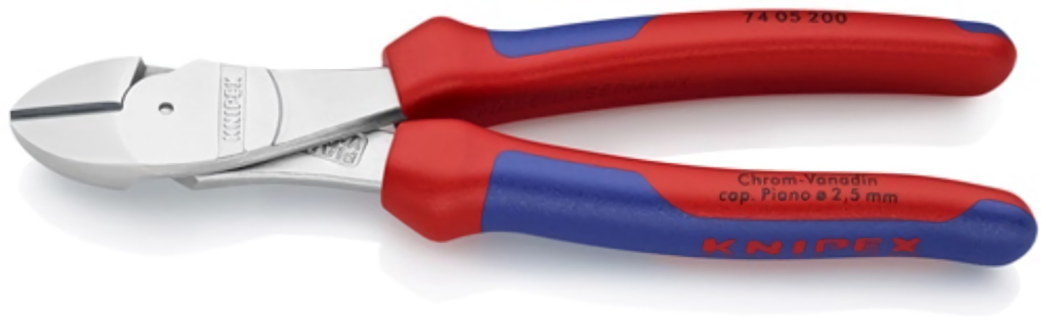 KNIPEX 74 05 200 Kraftseitenschneider  Länge 200 mm Form 0 Comfort-Griff