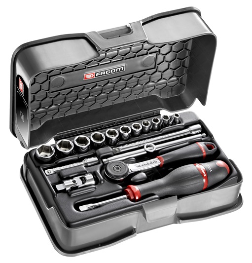 Facom R.161-2P6U Steckschluessel-Set 1/4 R.161B, 17-tlg
