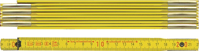 BMI 972900200 Gliedermaßstab  Länge 2 m Breite 16 mm mm/cm EG III Buche gelb