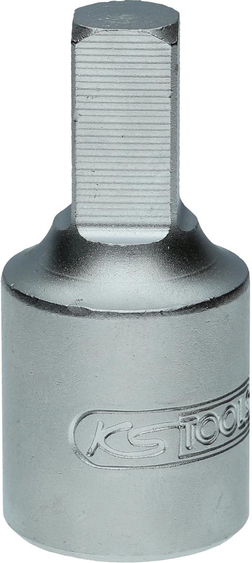 KS-Tools 150.9119 3/8'' Öldienst-Bit-Stecknuss für Innenvierkant-Schrauben, 5/16