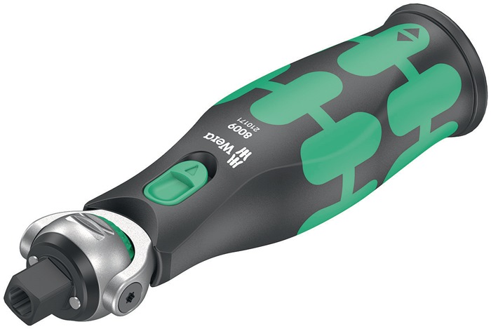WERA 05004280001 Schwenk- und Umschaltknarre 8009 Zyklop Pocket Set 1 3/8'' + 1/