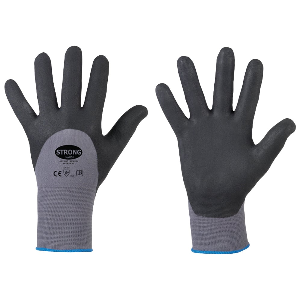 Gr .10 *BUSHAN* STRONGHAND® HANDSCHUHE grau *BUSHAN* STRONGHAND® GLOVES
