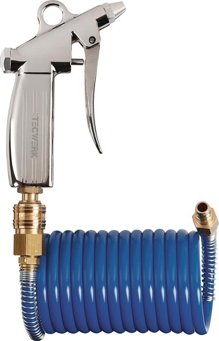 TECWERK  Spiralschlauch-Pistolen-Set  Innen-Ø 6 mm Außen-Ø 8 mm Länge 5 m blau K