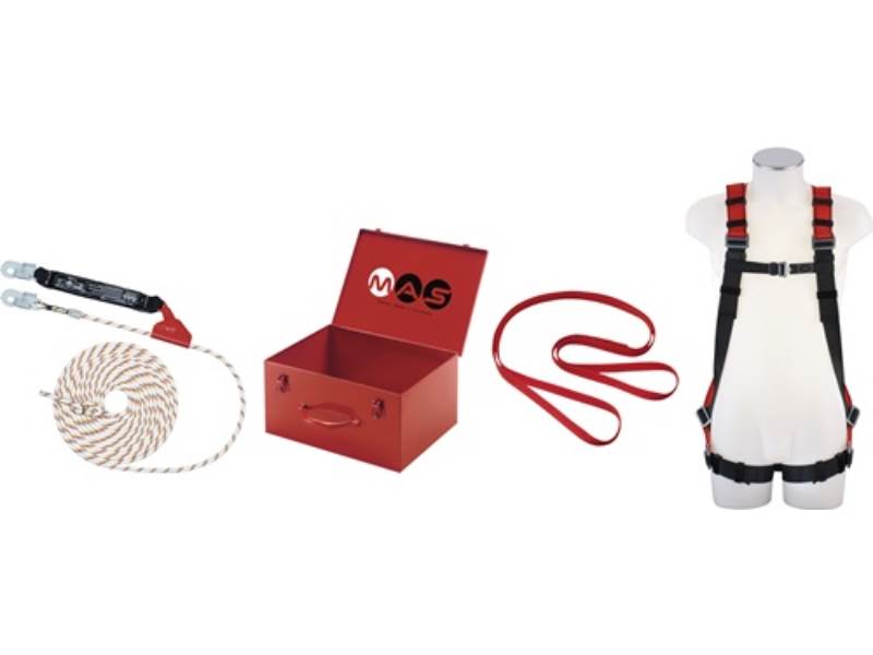 MAS 41018 Absturzsicherungs-Set  EN361, EN353-2, EN354+795 Kl.B 4-teilig