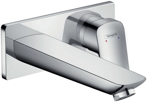 HANSGROHE 71220000 Fertigmontageset LOGIS chrom UP, Auslauf 195mm Einhebel-Wasch