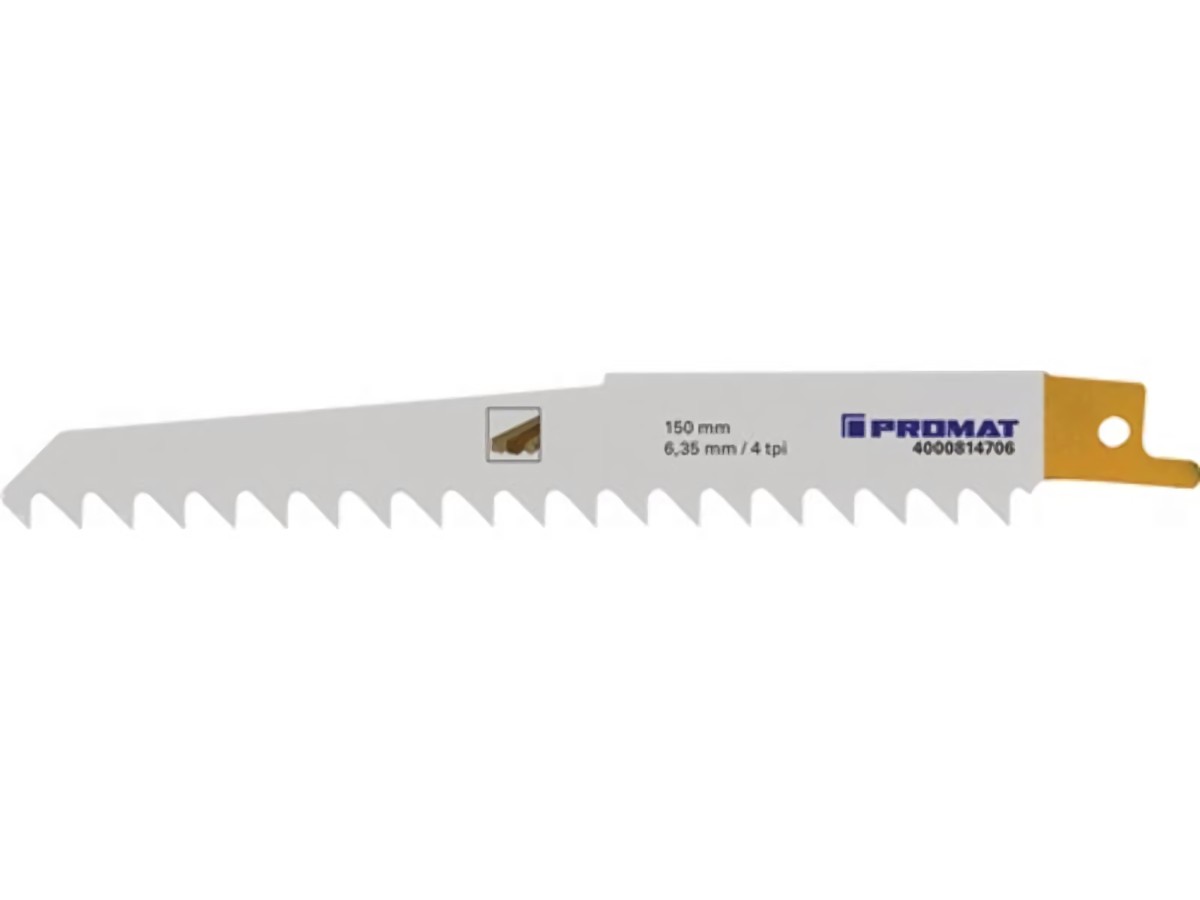 PROMAT  Säbelsägeblatt  Länge 150 mm Breite 19 mm 6,35 mm Zahnteilung TPI 4 HCS/
