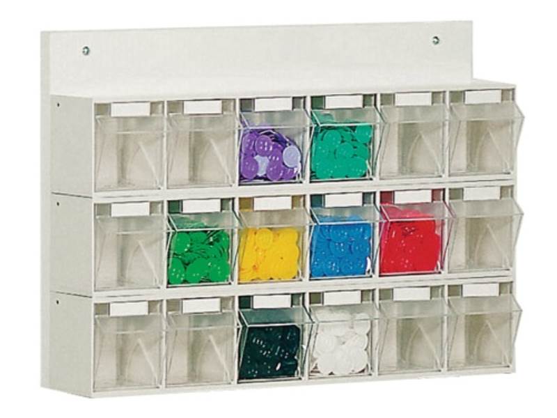 LOCKWEILER 1551814 Klarsichtmagazin  H410xB600xT108mm 18 x B Kunststoff weiß