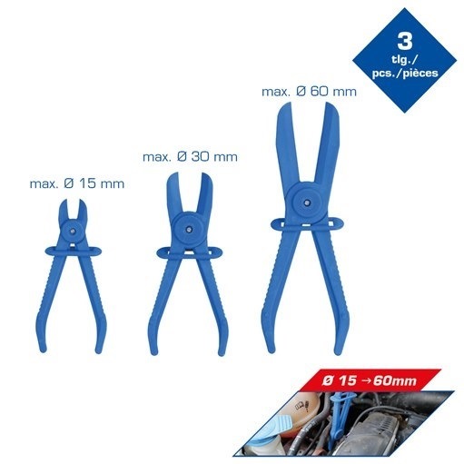 Brilliant Tools  BT521010 Schlauch-Abklemm-Zangen-Satz, gerade, 3-tlg.