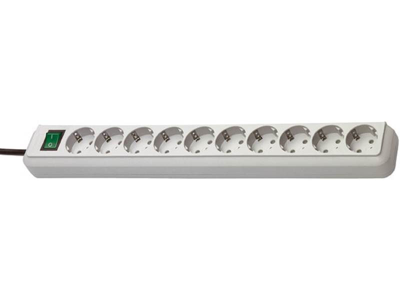 BRENNENSTUHL 1159350010 ECO-Line 10Fach lichtgrau Mehrfach-Steckdosenleiste
