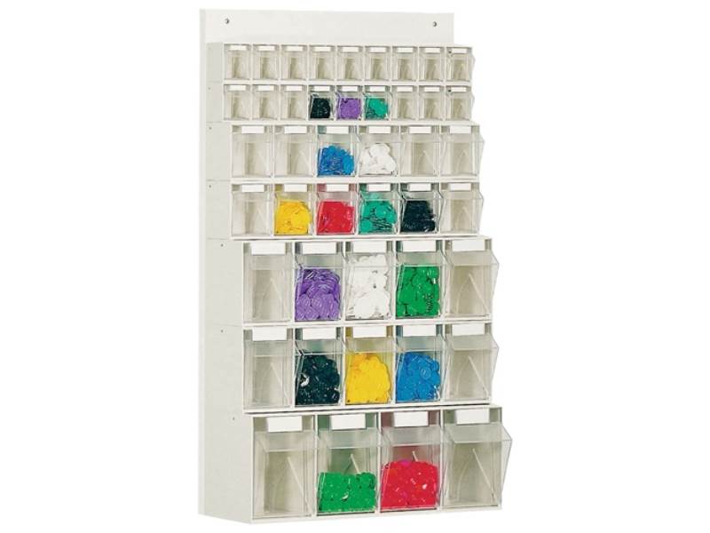 LOCKWEILER 1564413 Klarsichtmagazin  H960xB600xT185mm 18 x A, 12 x B, 10 x C, 4