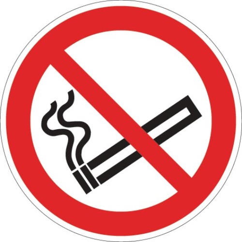 Verbotszeichen ASR A1.3/DIN EN ISO 7010 Rauchen verboten Folie